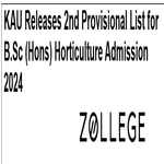 KAU Releases 2nd Provisional List for BSc Hons Horticulture Admission 2024